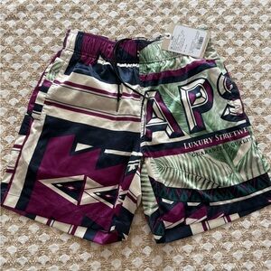 AlphaStyle Resort Shorts Small Graphic Streetwear Luxury Print Swim Lounge NWT